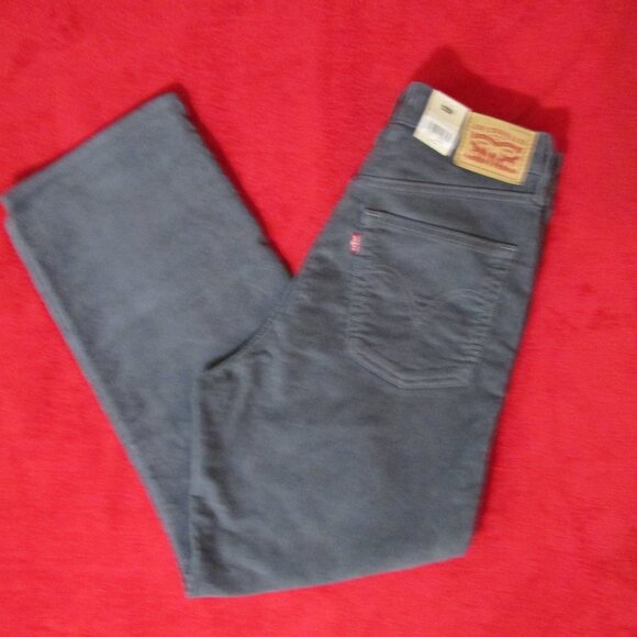 Levi's Ribcage Straight Ankle Corduroy Gray Jeans / Pants 29 x 27 - Picture 2 of 8
